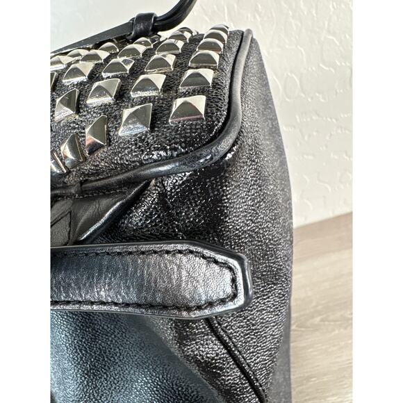 MICHAEL Michael Kors signature monogram Rhea Medium Logo Studded Backpack - Picture 8 of 9